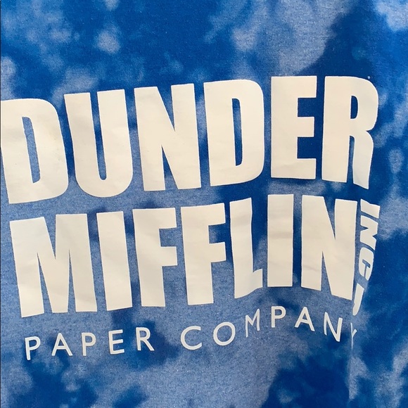 Hand dyed Dunder Mifflin T-shirt - Picture 3 of 7